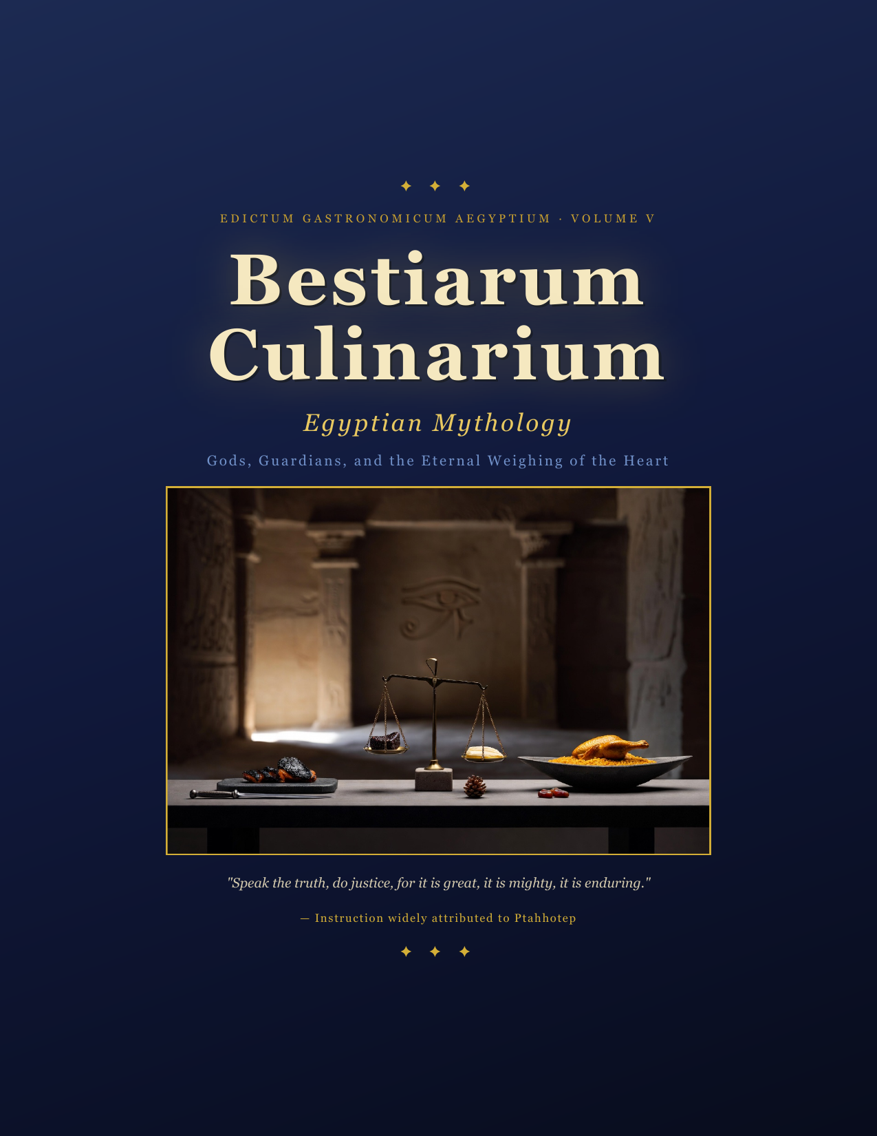 Bestiarum Culinarium — Egyptian Mythology cover