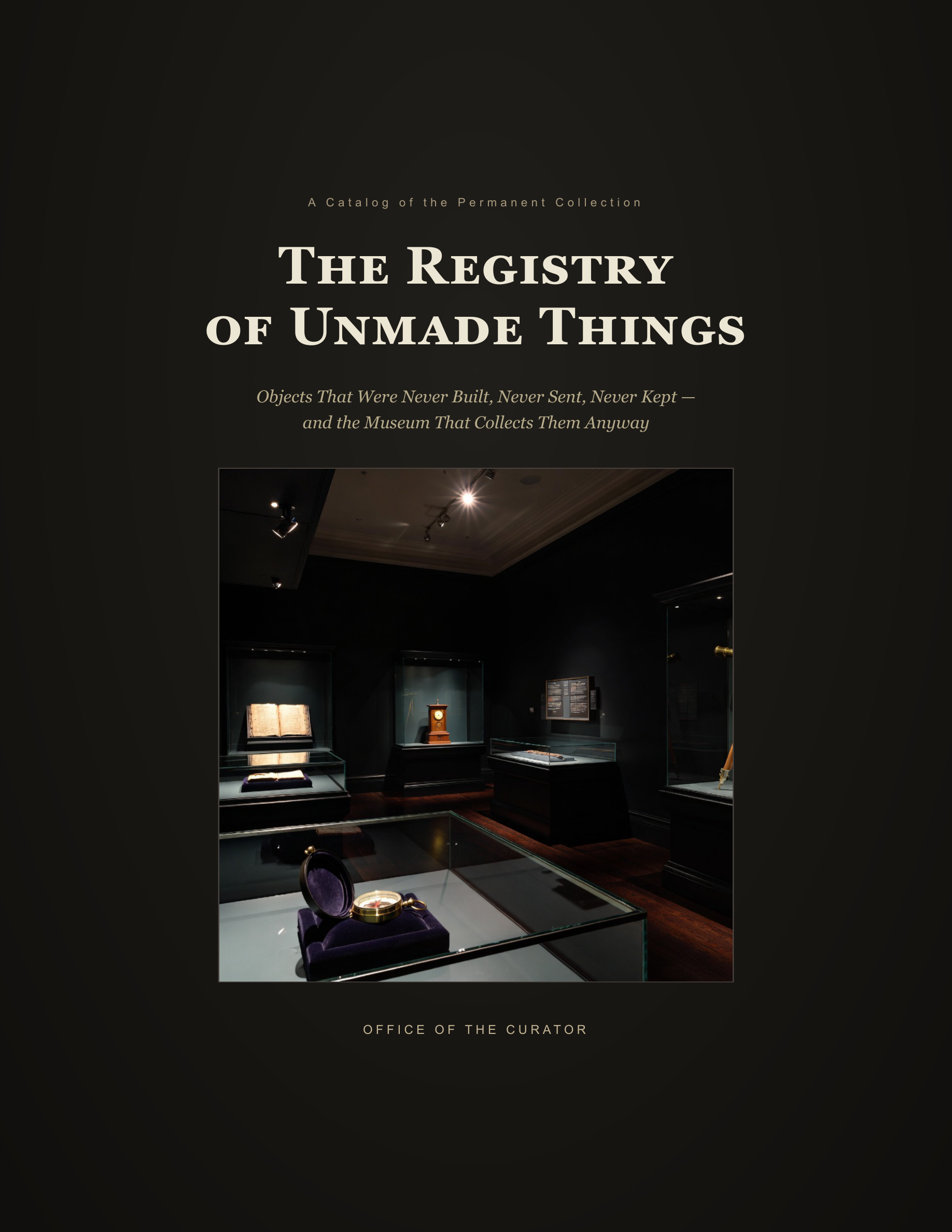 The Registry of Unmade Things — catalog cover